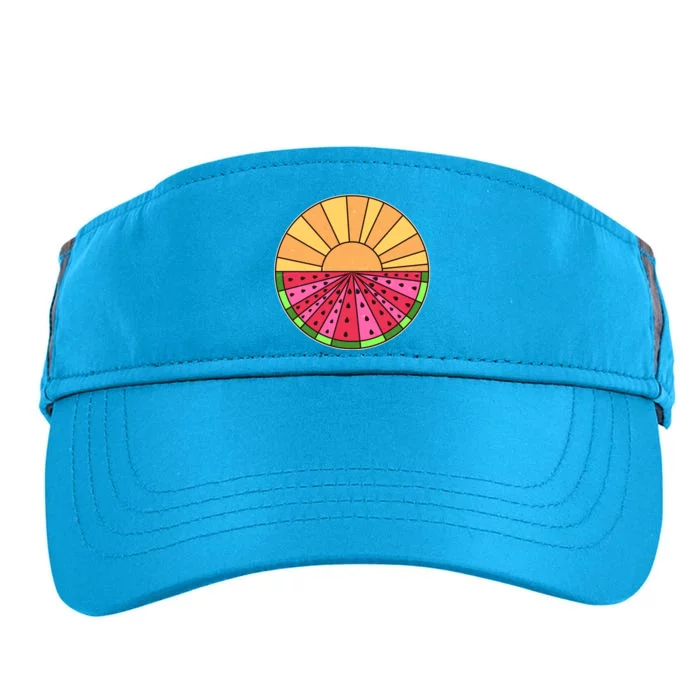 Vintage Retro Summer Sunshine Watermelon Adult Drive Performance Visor