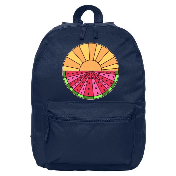 Vintage Retro Summer Sunshine Watermelon 16 in Basic Backpack