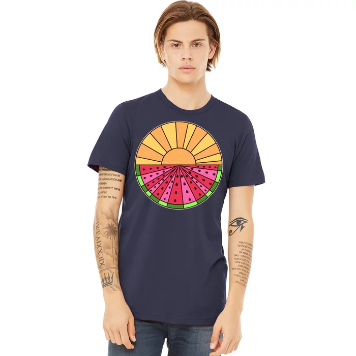 Vintage Retro Summer Sunshine Watermelon Premium T-Shirt