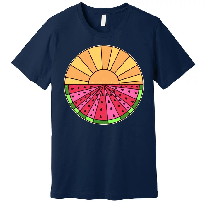 Vintage Retro Summer Sunshine Watermelon Premium T-Shirt