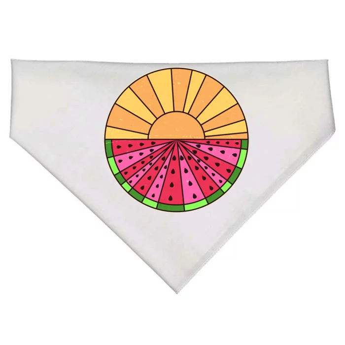 Vintage Retro Summer Sunshine Watermelon USA-Made Doggie Bandana