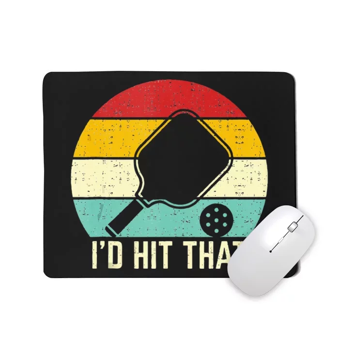 Vintage Retro Sunset Paddle Id Hit That Pickleball Player Mousepad