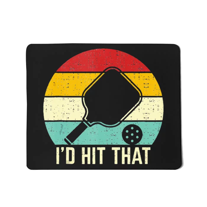 Vintage Retro Sunset Paddle Id Hit That Pickleball Player Mousepad