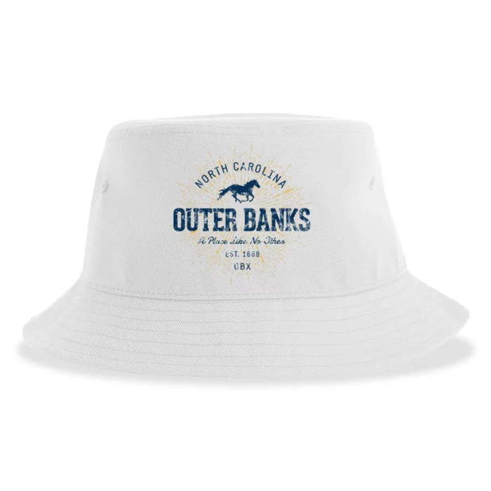 Vintage Retro Style O.U.T.E.R B.A.N.K Sustainable Bucket Hat