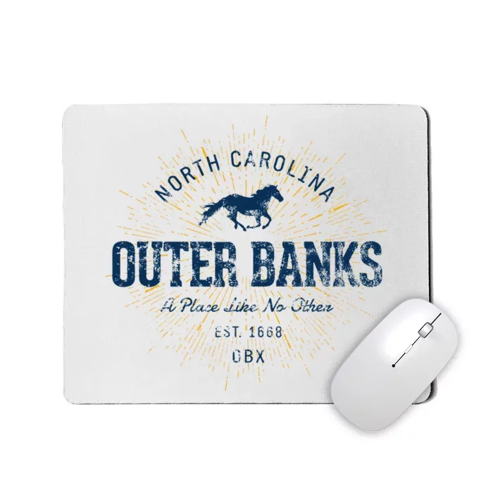 Vintage Retro Style O.U.T.E.R B.A.N.K Mousepad