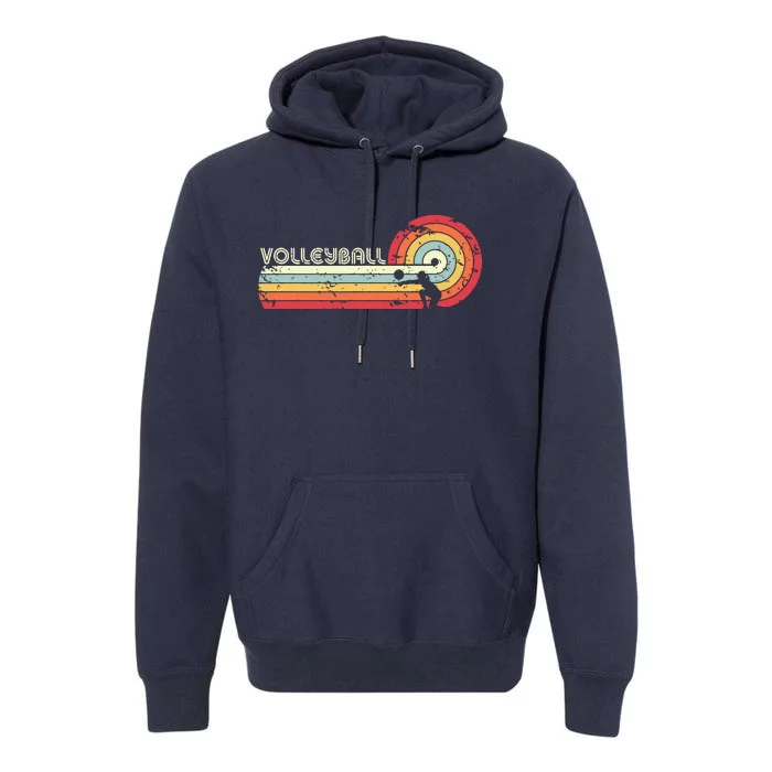 Volleyball Retro Style Premium Hoodie