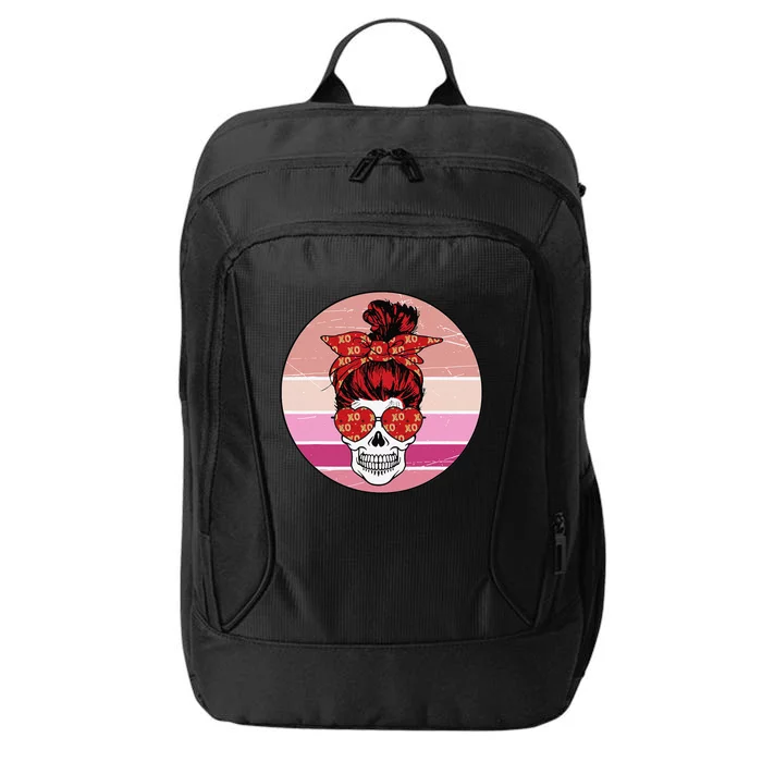 Vintage Retro Skull Valentine's Day City Backpack