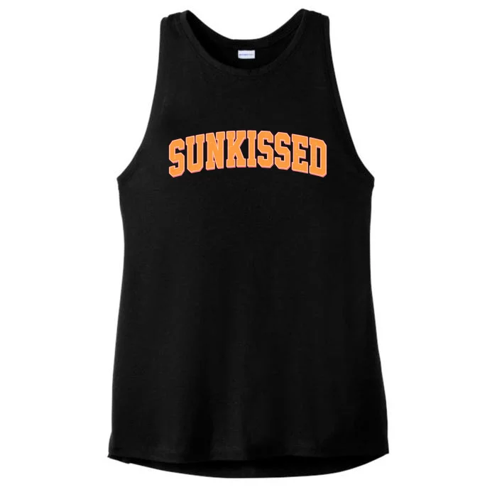 Vintage Retro Sunkissed Ladies Tri-Blend Wicking Tank