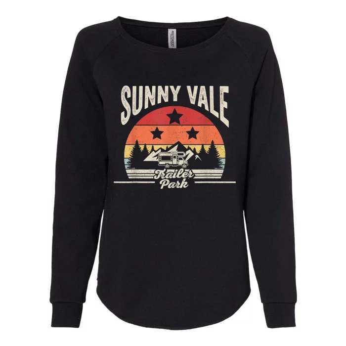 Vintage Retro Sunnyvale Trailer Park Womens California Wash Sweatshirt