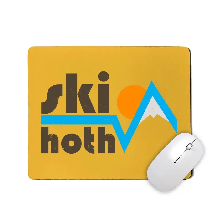 Vintage Retro Ski Hoth Logo Mousepad