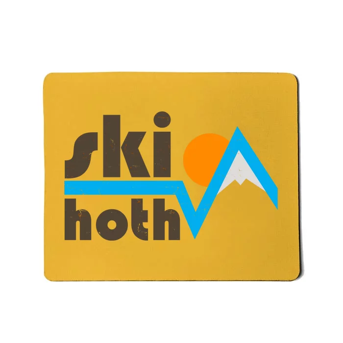 Vintage Retro Ski Hoth Logo Mousepad