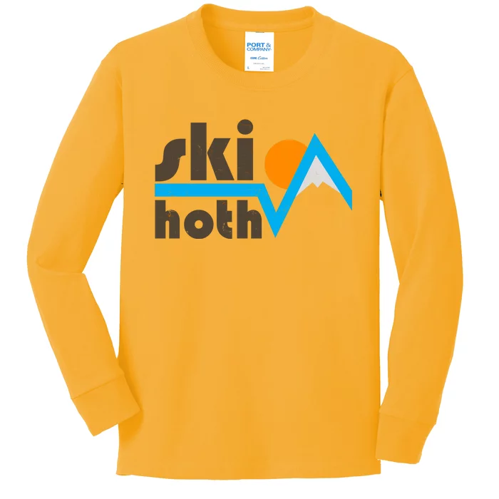 Vintage Retro Ski Hoth Logo Kids Long Sleeve Shirt