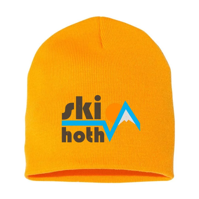 Vintage Retro Ski Hoth Logo Short Acrylic Beanie