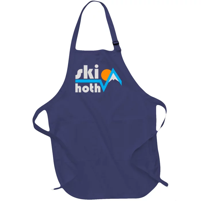 Vintage Retro Ski Hoth Logo Full-Length Apron With Pocket