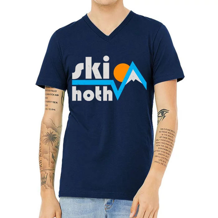 Vintage Retro Ski Hoth Logo V-Neck T-Shirt