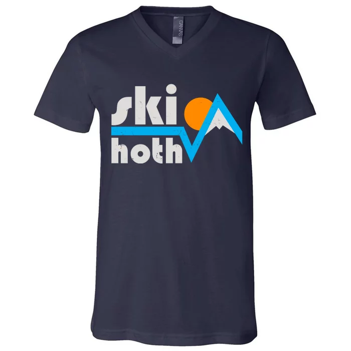 Vintage Retro Ski Hoth Logo V-Neck T-Shirt