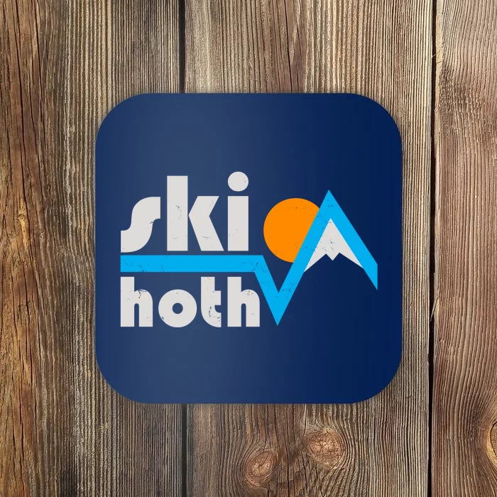 Vintage Retro Ski Hoth Logo Coaster