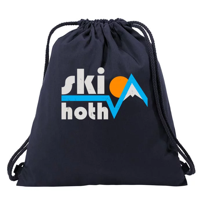 Vintage Retro Ski Hoth Logo Drawstring Bag