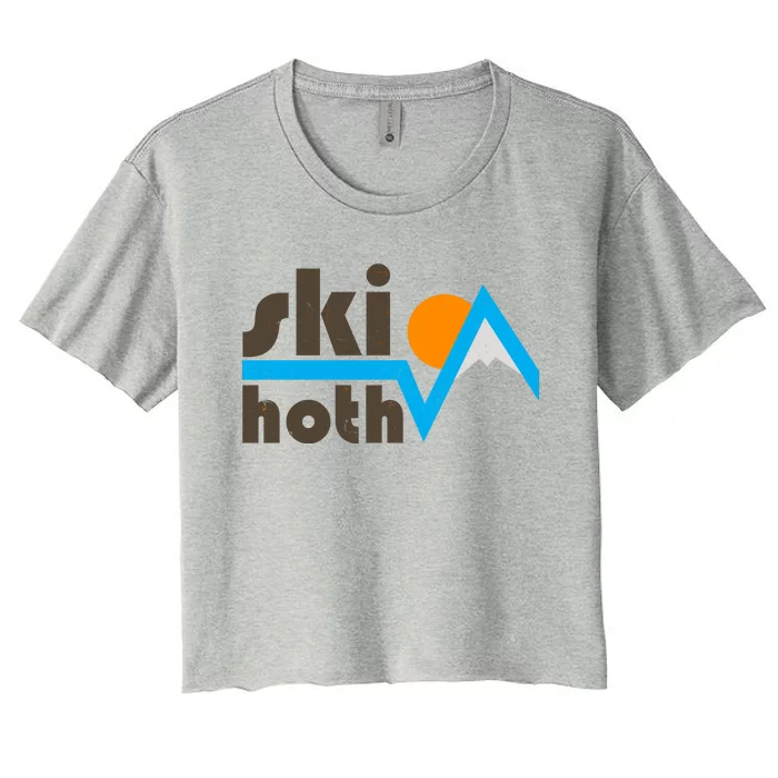 Vintage Retro Ski Hoth Logo Women's Crop Top Tee