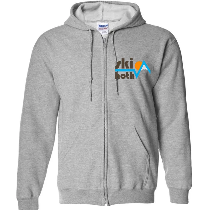 Vintage Retro Ski Hoth Logo Full Zip Hoodie