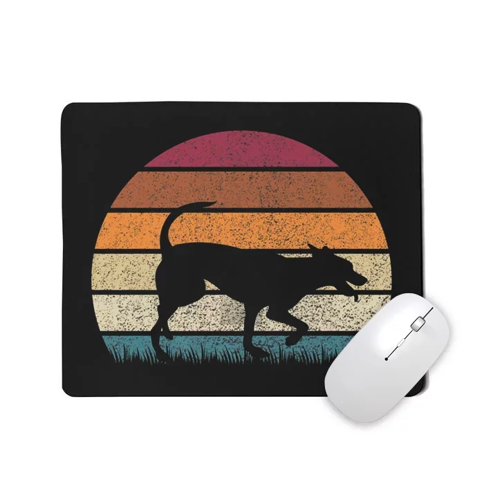 Vintage Retro Sunset Formosan Mountain Dog Lover Distressed Premium Mousepad