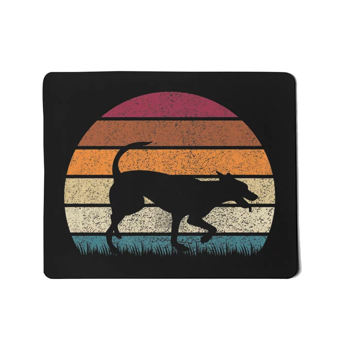 Vintage Retro Sunset Formosan Mountain Dog Lover Distressed Premium Mousepad