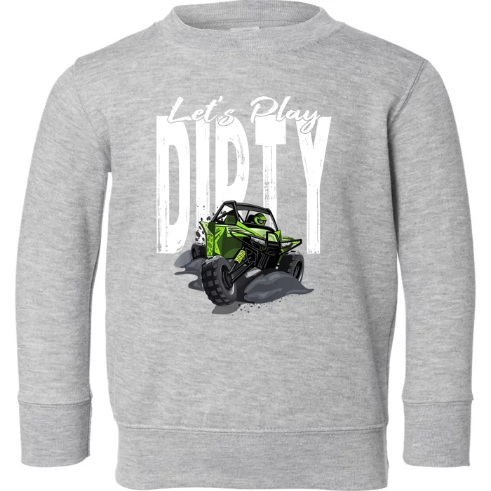 Vintage Retro Style UTV ATV Dirt Quad Little Four Wheeled Raglan Baseball Tee Toddler Sweatshirt