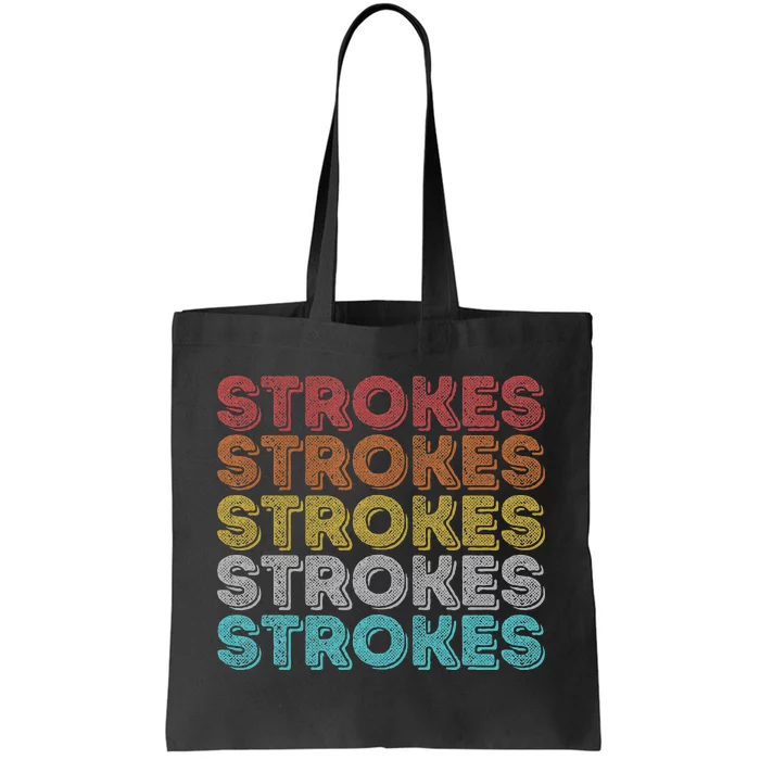 Vintage Retro Strokes Tote Bag