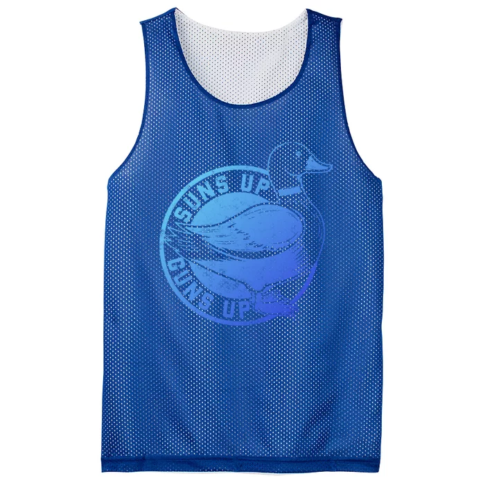 Vintage Retro Style Suns Up Funny Duck Hunting Gift Mesh Reversible Basketball Jersey Tank