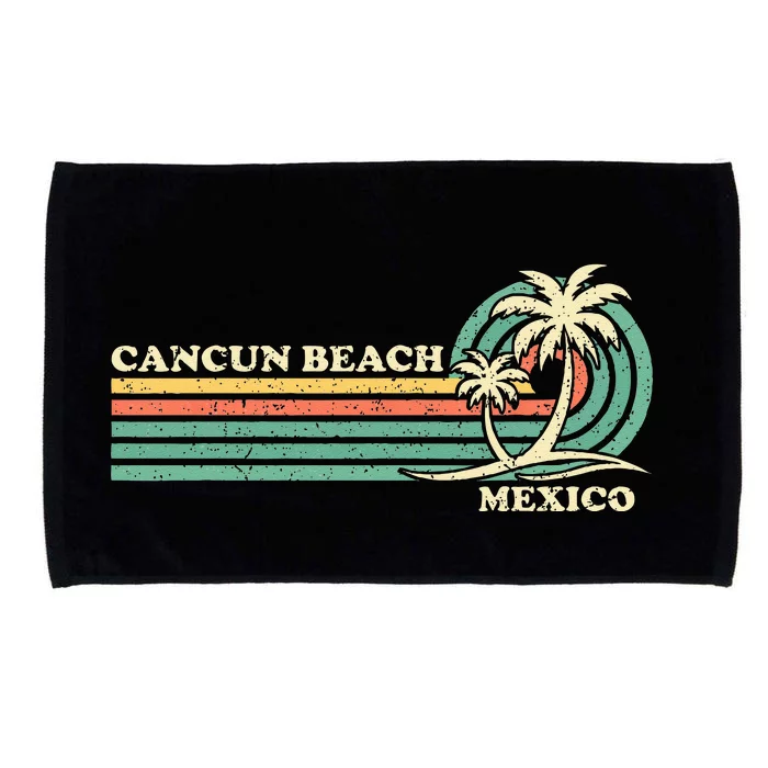 Vintage Retro Summer Vacation Mexico Cancun Beach Microfiber Hand Towel