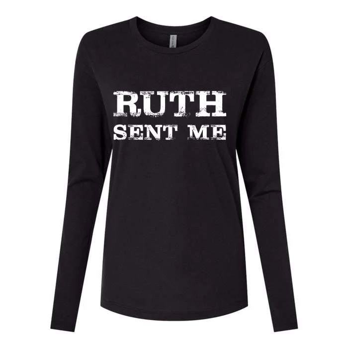 Vintage Ruth Sent Me RBG Ruth Bader Ginsburg Vote Womens Cotton Relaxed Long Sleeve T-Shirt