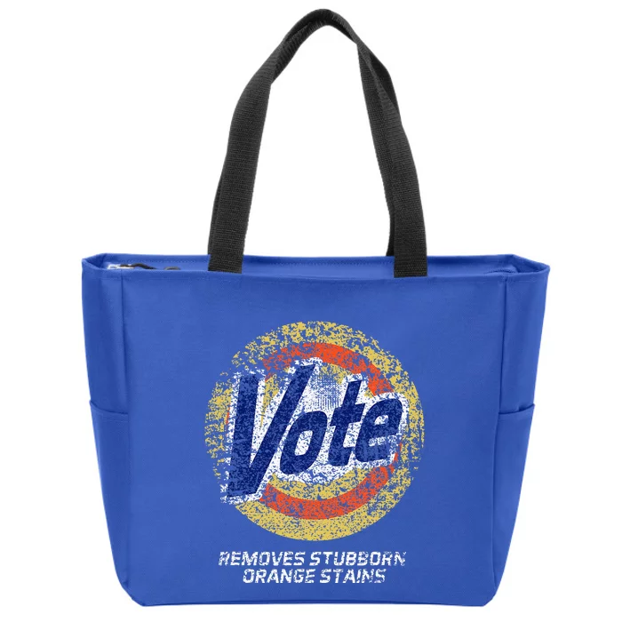 Vote Removes Stubborn Orange Stains 86 45 Vote 8645 Zip Tote Bag