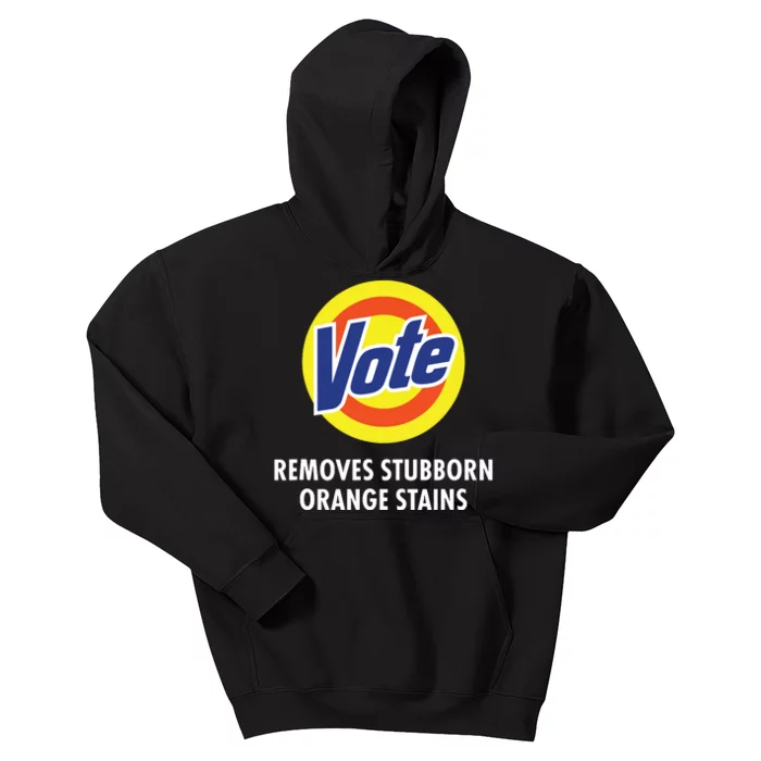 Vote Removes Stubborn Orange Stains Funny Antitrump Kids Hoodie