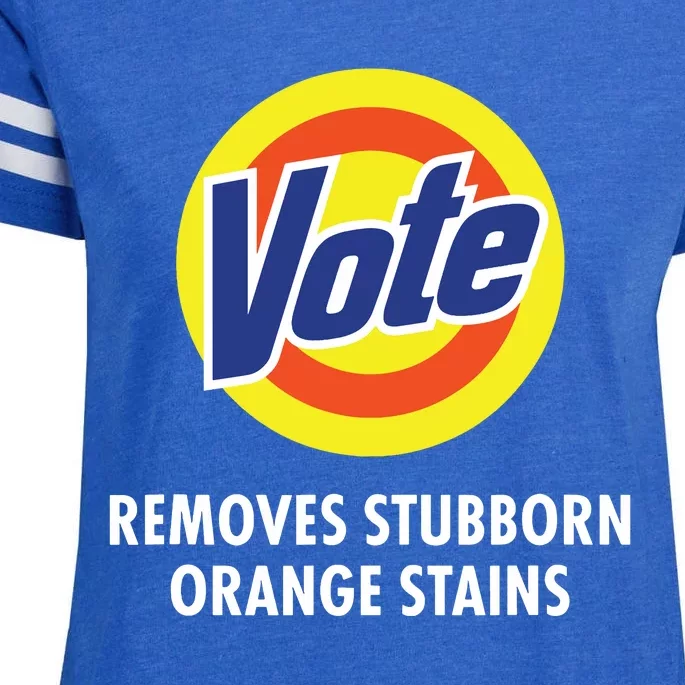 Vote Removes Stubborn Orange Stains Funny Antitrump Enza Ladies Jersey Football T-Shirt