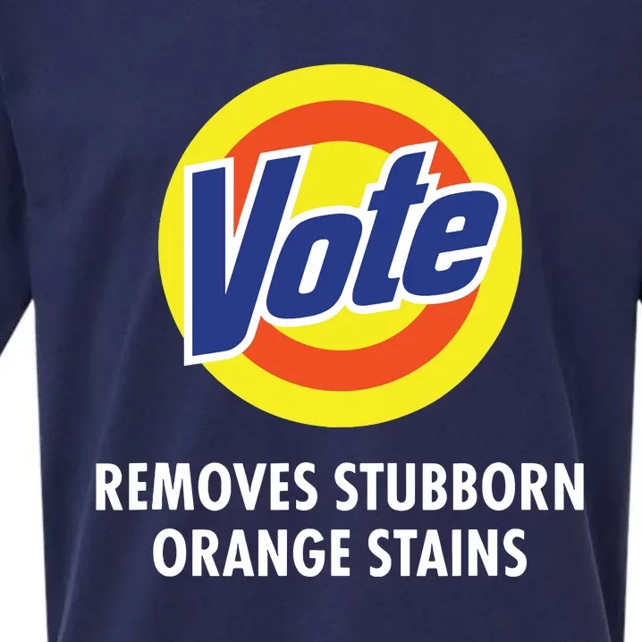 Vote Removes Stubborn Orange Stains Funny Antitrump Sueded Cloud Jersey T-Shirt