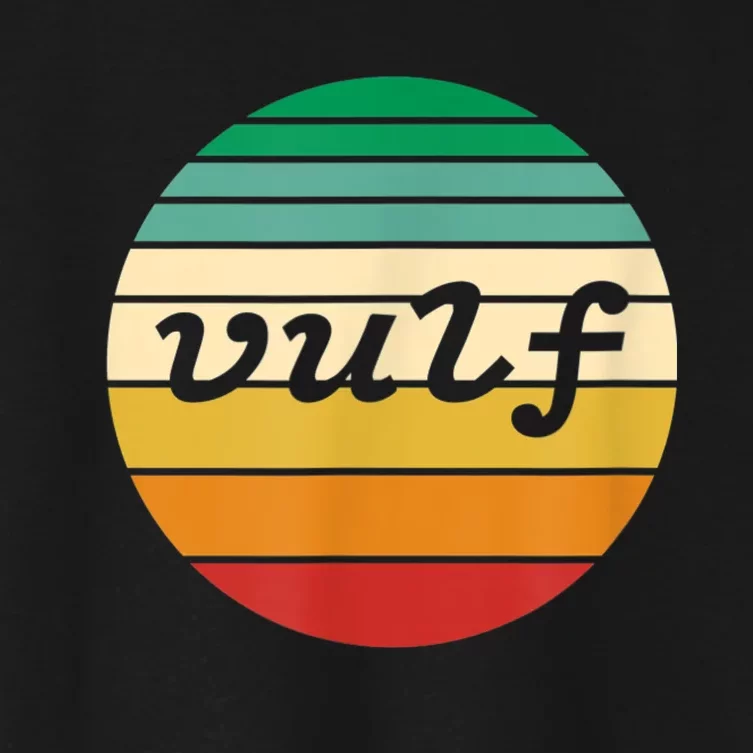 Vulf Retro Sunset Vulfpeck Design Women's Crop Top Tee