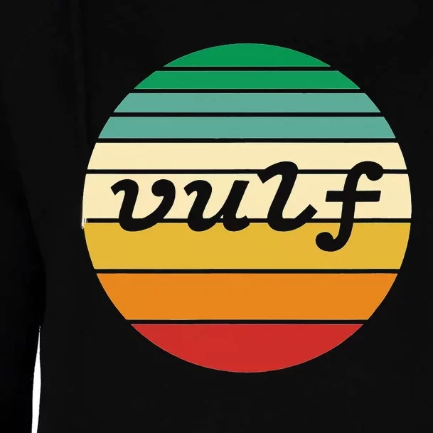 Vulf Retro Sunset Vulfpeck Design Womens Funnel Neck Pullover Hood