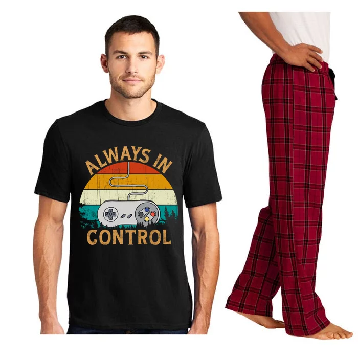 Vintage Retro Style Video Game Lover Always Control Gamer Gift Pajama Set