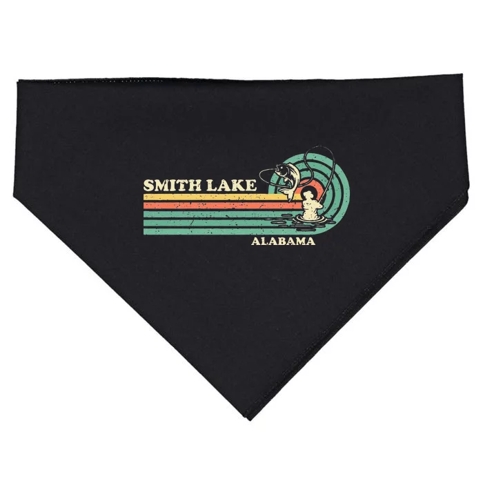 Vintage Retro Summer Fishing Alabama Smith Lake USA-Made Doggie Bandana