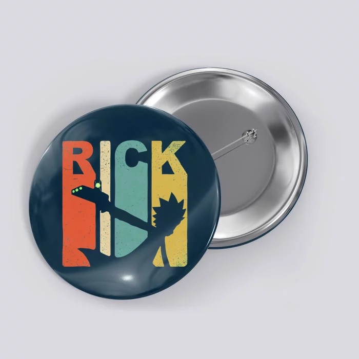 Vintage Rick Sanchez 90s And 80s Style Button