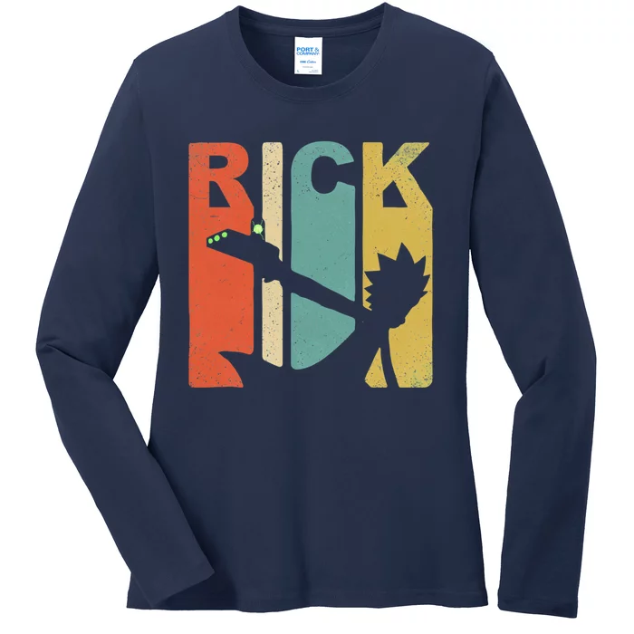 Vintage Rick Sanchez 90s And 80s Style Ladies Long Sleeve Shirt