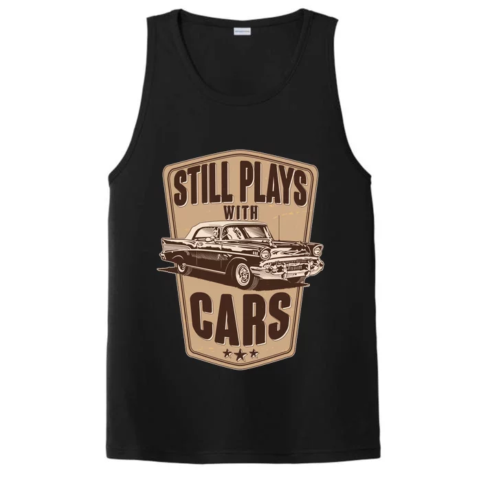 Vintage Retro Still Plays With Cars Performance Tank