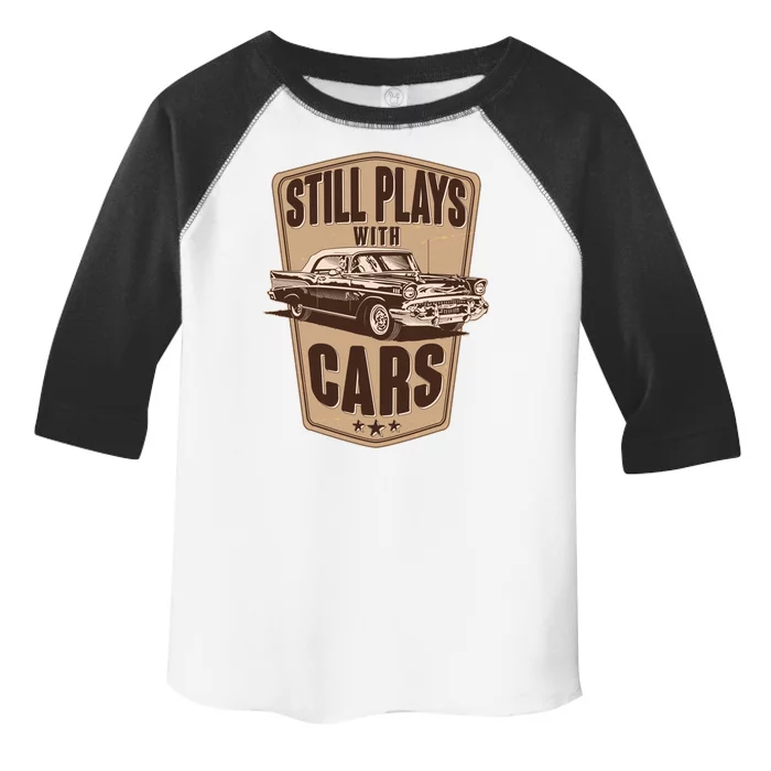 Vintage Retro Still Plays With Cars Toddler Fine Jersey T-Shirt