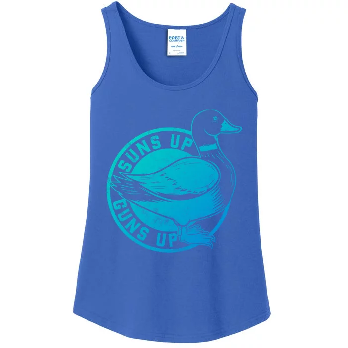 Vintage Retro Style Suns Up Funny Duck Hunting Gift Ladies Essential Tank