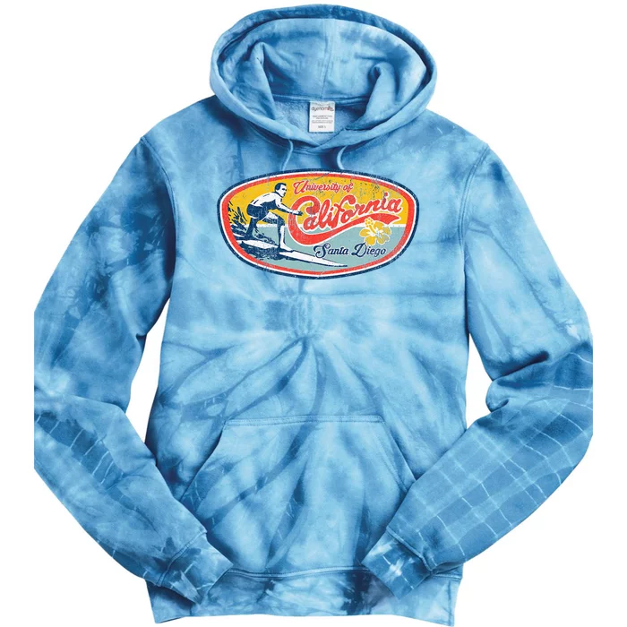 Vintage Retro Surf Style Ucsd Tie Dye Hoodie