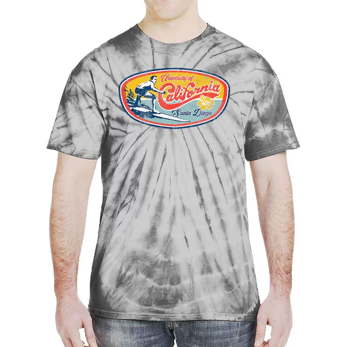 Vintage Retro Surf Style Ucsd Tie-Dye T-Shirt