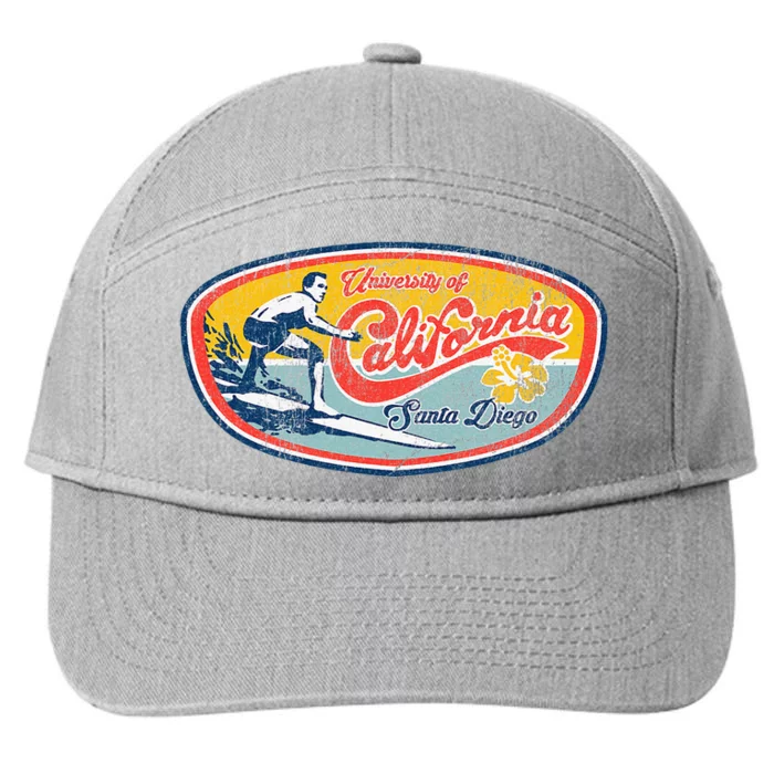 Vintage Retro Surf Style Ucsd 7-Panel Snapback Hat