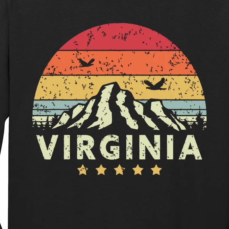 Virginia Retro Style Va Usa Tall Long Sleeve T-Shirt