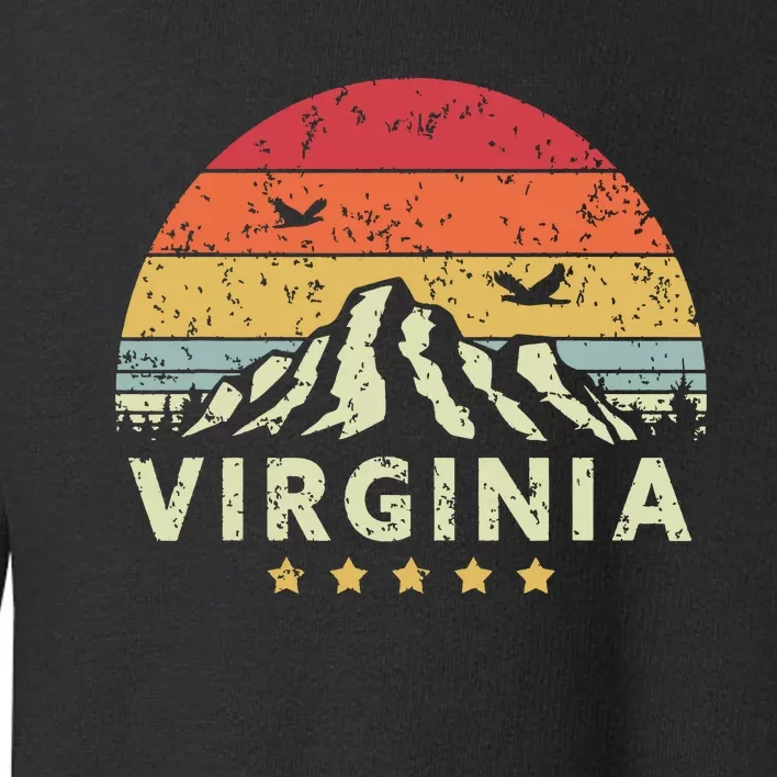 Virginia Retro Style Va Usa Toddler Sweatshirt