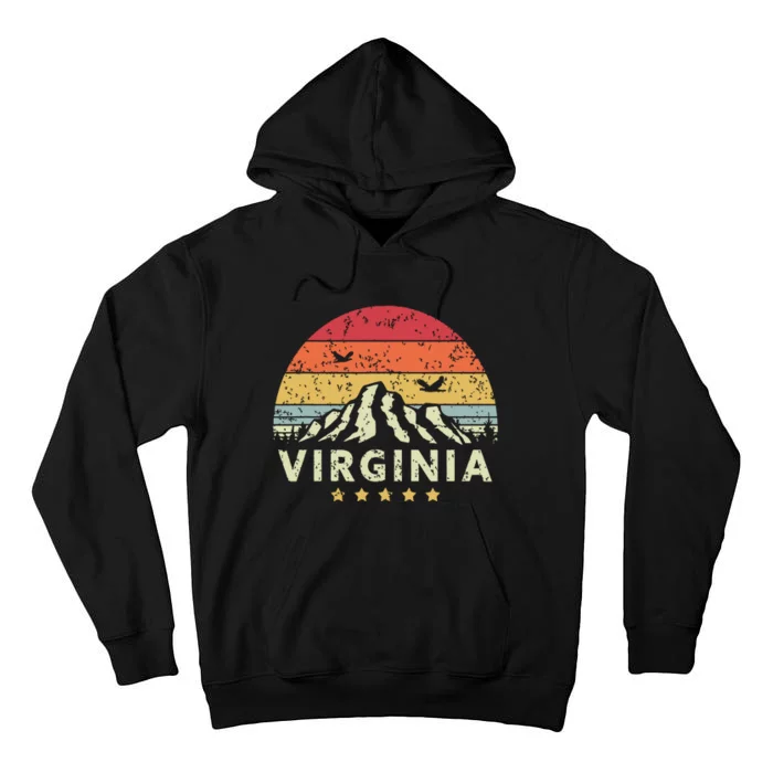 Virginia Retro Style Va Usa Tall Hoodie